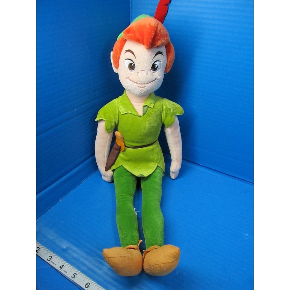 Disney Store Peter Pan Stuffed Plush Doll Toy Rare Fairy 20"